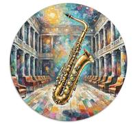 Saxophone 1000 Pièces Instrument de Musique Puzzle pour Adulte Qualité Supérieure De l'art De La Décoration Moderne Adultes Et Enfants Dès 14 Ans 1000pcs (67.5x67.5cm)