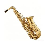 Saxophone Alto en laiton E-Flat, Instrument de musique for débutant, Saxophone laqué doré avec sac(Intermediate)