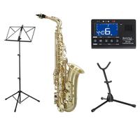 Saxophone Alto Fis Laiton Brosse Debutant Set Coffre Embouchure Pupitre Gants