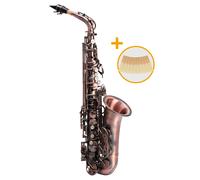 Saxophone Alto Instrument a Vent Bois Rouge Antique Laiton Set Etui 10x Anches