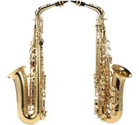 Saxophone alto, laiton laqué or, set complet d'accessoires, jaune clair