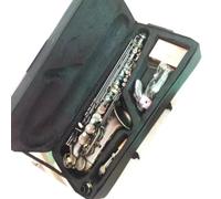 Saxophone Alto Mi Bémol Saxophone | Saxophone Alto E plat saxo plaqué nickel noir mat avec étui