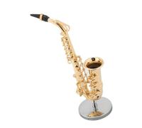 Saxophone Alto Miniature avec Support et étui Ornements d Instruments de Musique plaqués Or