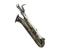 Saxophone Alto Professionnel Avec Corps En Argent Mat Cloche En Nickel Noir Sculpture Florale Exquise Saxophone Professionnel