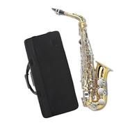 Saxophone Alto Professionnel En Mi Bémol Instrument À Vent En Bois Doré Et Argenté Avec Boîte Saxophone