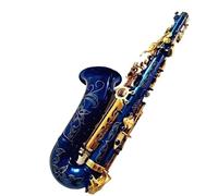 Saxophone alto professionnel - Finition bleue accordée en si bémol avec embouchure et étui de protection