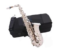 Saxophone Alto Professionnel Instrument À Vent En Bois Nickel Satiné Avec Étui Saxophone Professionnel