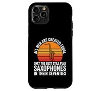 Saxophone Amusant pour Papa, 70e Anniversaire, fête des pères Coque pour iPhone 11 Pro