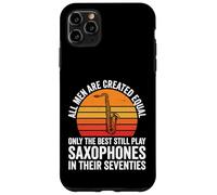 Saxophone Amusant pour Papa, 70e Anniversaire, fête des pères Coque pour iPhone 11 Pro Max