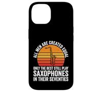Saxophone Amusant pour Papa, 70e Anniversaire, fête des pères Coque pour iPhone 14