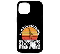 Saxophone Amusant pour Papa, 70e Anniversaire, fête des pères Coque pour iPhone 15