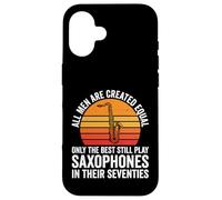 Saxophone Amusant pour Papa, 70e Anniversaire, fête des pères Coque pour iPhone 16