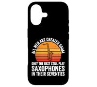 Saxophone Amusant pour Papa, 70e Anniversaire, fête des pères Coque pour iPhone 17