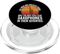 Saxophone Amusant pour Papa, 70e Anniversaire, fête des pères PopSockets PopGrip pour MagSafe