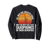 Saxophone Amusant pour Papa, 70e Anniversaire, fête des pères Sweatshirt