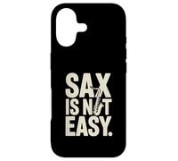 Saxophone Amusant « Sax is Not Easy » Coque pour iPhone 17