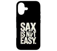 Saxophone Amusant « Sax is Not Easy » Coque pour iPhone 17