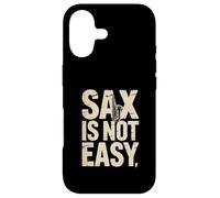 Saxophone Amusant « Sax is Not Easy » Coque pour iPhone 17
