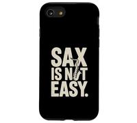 Saxophone Amusant « Sax is Not Easy » Coque pour iPhone SE (2020) / 7/8