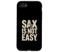 Saxophone Amusant « Sax is Not Easy » Coque pour iPhone SE (2020) / 7/8