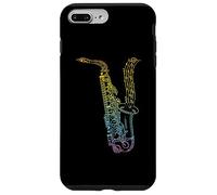Saxophone avec Notes de Musique - Saxophone Amateur de Musique Coque pour iPhone 7 Plus/8 Plus