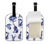 Saxophone blues, piano, violoncelle, basse,Étiquettes à bagages en cuir PU, étiquette nominative de voyage résistante, lot de 2