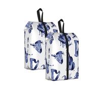 Saxophone Blues, Piano, Violoncelle, Basse， Lot de 2 Sacs à Chaussures de Voyage, Sacs de Rangement imperméables, Organisateur de Chaussures pour Les Voyages et la Maison