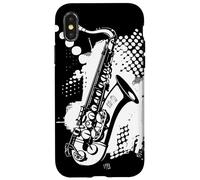 Saxophone Cartoon Woodwind Instrument Coque pour iPhone X/XS