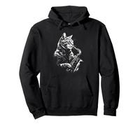 Saxophone Cat Jazz Music Blues Sax Instrument Saxophonist Sweat à Capuche