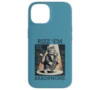 Saxophone Chat Jazz Musique Saxophone Joueur Chaton Saxophoniste Coque pour iPhone 14