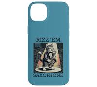 Saxophone Chat Jazz Musique Saxophone Joueur Chaton Saxophoniste Coque pour iPhone 14 Plus