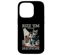 Saxophone Chat Jazz Musique Saxophone Joueur Chaton Saxophoniste Coque pour iPhone 14 Pro
