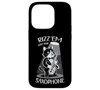 Saxophone Chat Jazz Musique Saxophone Joueur Chaton Saxophoniste Coque pour iPhone 14 Pro
