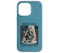 Saxophone Chat Jazz Musique Saxophone Joueur Chaton Saxophoniste Coque pour iPhone 14 Pro Max