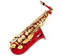 Saxophone e Coque Saxophone Alto En Mib | Chaque note est claire et pleine, ce qui rend la lecture agréable.(Red Gold)