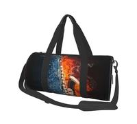 Saxophone dans Le feu et l'eau, Sac de Voyage de Grande capacité, Sac à Main Rond, Sac de Voyage de Sport, fourre-Tout, Sac de Fitness