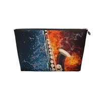 Saxophone dans Le feu et l'eau, Trousse de Toilette Trousse de Maquillage Sac à cosmétiques Trousse de Toilette de Voyage Portable