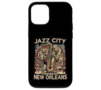 Saxophone de Musique Souvenir pour Hommes de Jazz City New Orleans Coque pour iPhone 12/12 Pro