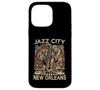 Saxophone de Musique Souvenir pour Hommes de Jazz City New Orleans Coque pour iPhone 14 Pro Max