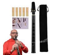 Saxophone de poche de voyage, saxophone de poche, 8 trous, pratique en C, outil pour musiciens et débutants, instruments à bulles en bois, roseaux et sac de transport