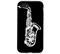 Saxophone Dessin de la Musique Militaire Coque pour iPhone SE (2020) / 7 / 8