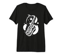 Saxophone Dessinateur Saxophoniste Orchestre d'harmonie T-Shirt Haut de Gamme