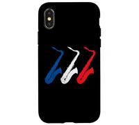 Saxophone Drapeau Français Musique De France Sax Cadeau Coque pour iPhone X/XS