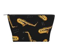 Saxophone et Musique, Trousse de Toilette Trousse de Maquillage Sac à cosmétiques Trousse de Toilette de Voyage Portable