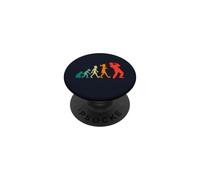 Saxophone Evolution Human Saxophonist Music Jazz Player Band PopSockets PopGrip Adhésif