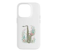 Saxophone Fleuri Vintage Musique de Jazz Coque pour iPhone 14 Pro