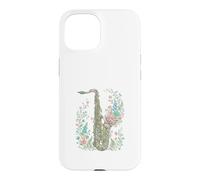 Saxophone Fleuri Vintage Musique de Jazz Coque pour iPhone 15
