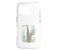 Saxophone Fleuri Vintage Musique de Jazz Coque pour iPhone 16 Pro