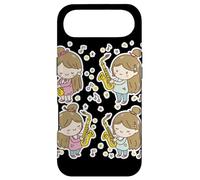 Saxophone Girl Comic Style Marching Band Coque pour iPhone Air