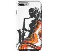 Saxophone Girl Graphic Saxophoniste pour filles Coque pour iPhone 7 Plus/8 Plus